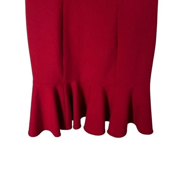 CINQ A SEPT Crimson Scorpio Cutout Tulip Hem Dress - Picture 5 of 10